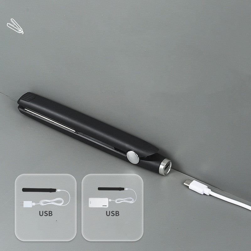 Usb Interface Mini Hair Curler And Straightener Dual-use Hair Curler